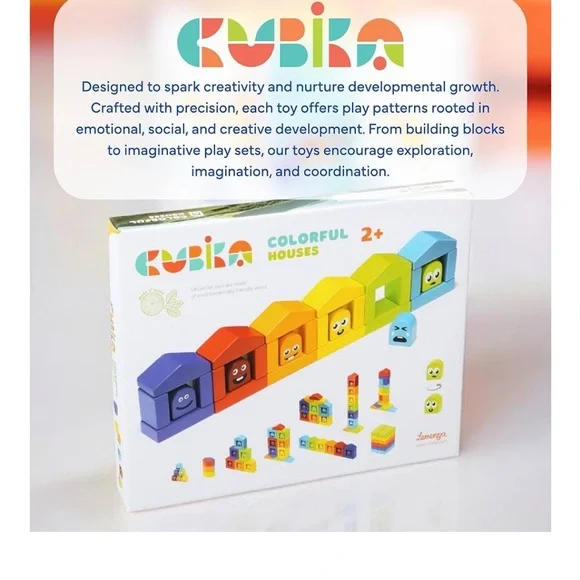 Cubika Montessori colorful Emotion building blocks - Picture 7 of 7